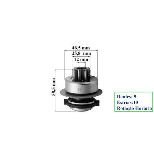 Assistência Técnica, SAC e Garantia do produto Impulsor de Partida Gol GTI Golf Diesel Jetta Turbo - ZEN-0579