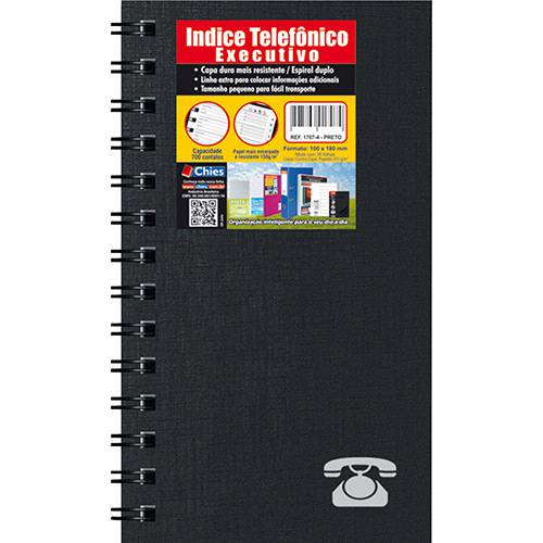 Assistência Técnica, SAC e Garantia do produto Índice Telefônico Preto Executivo com Índice Alfabético - Chies