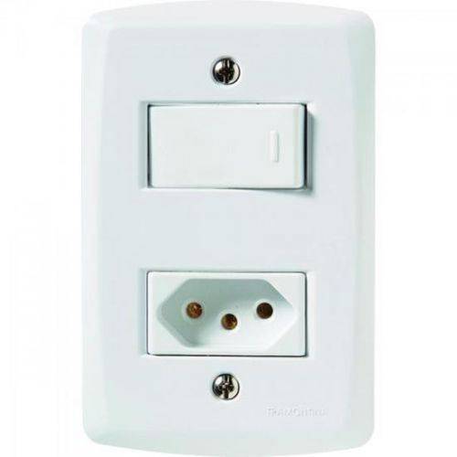 Assistência Técnica, SAC e Garantia do produto Interruptor Simples 4x2 com 1 Tecla + Tomada 2P+T 10A 250V 57145/064 Branco TRAMONTINA