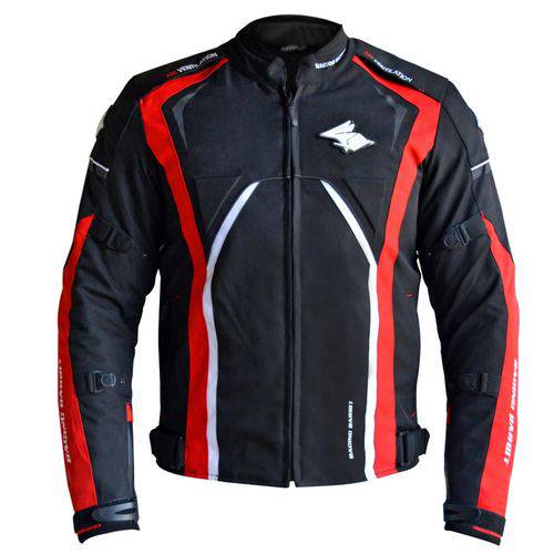 Assistência Técnica, SAC e Garantia do produto Jaqueta Motociclista - Racing Rabbit - Hawker - Impermeável C/ Proteção + Cupim - Preto/Vermelho