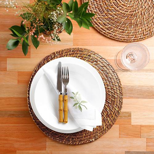 Assistência Técnica, SAC e Garantia do produto Jogo Americano Organic Redondo Rattan 34cm 4 Peças - La Cuisine By Yoi