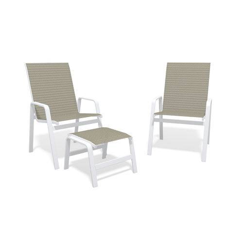 Assistência Técnica, SAC e Garantia do produto Jogo 2 Cadeiras, S/ Mesa Alumínio Branco Tela Colonial