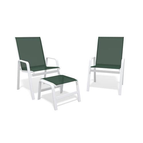 Assistência Técnica, SAC e Garantia do produto Jogo 2 Cadeiras, S/ Mesa Alumínio Branco Tela Verde