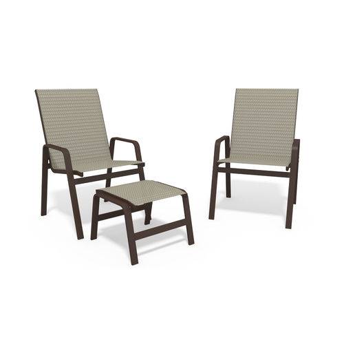 Assistência Técnica, SAC e Garantia do produto Jogo 2 Cadeiras, S/ Mesa Alumínio Marrom Tela Colonial