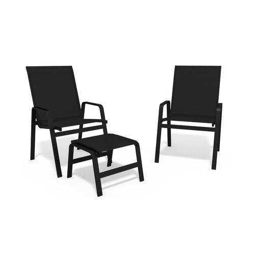 Assistência Técnica, SAC e Garantia do produto Jogo 2 Cadeiras, S/ Mesa Alumínio Preto Tela Preto