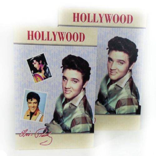 Assistência Técnica, SAC e Garantia do produto Jogo Caixa Livro Hollywood Elvis Presley 2 Peças Madeira