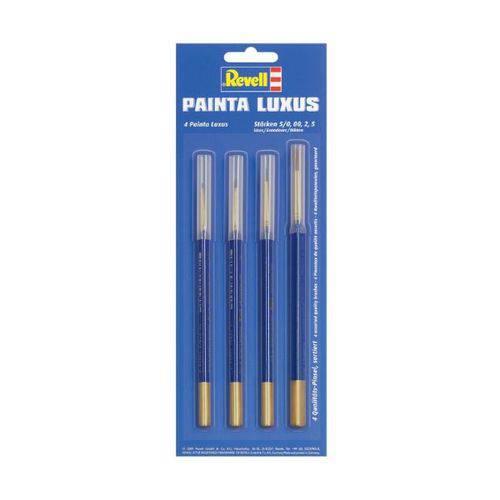 Assistência Técnica, SAC e Garantia do produto Jogo de 4 Pincéis Painta Luxus - Pelo de Marta - Revell 39629