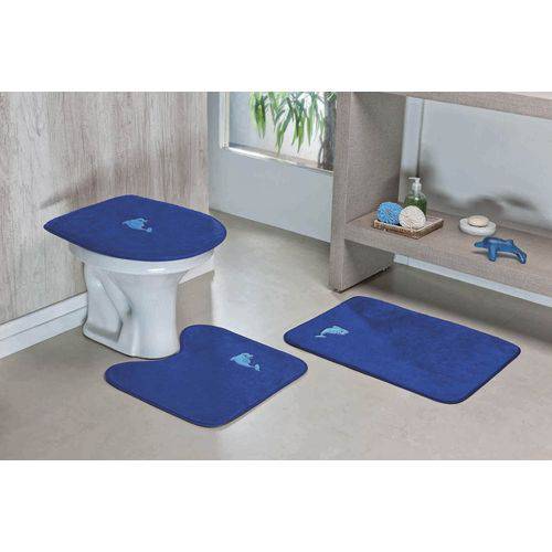 Assistência Técnica, SAC e Garantia do produto Jogo de Banheiro Golfinho 03 Pçs Azul Royal