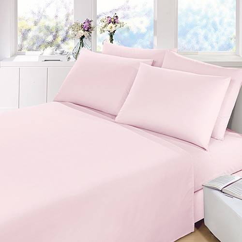 Assistência Técnica, SAC e Garantia do produto Jogo de Cama Casal Prata 150 Fios Liso Rosa - Santista