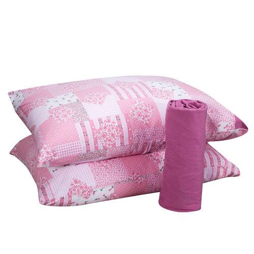 Assistência Técnica, SAC e Garantia do produto Jogo de Cama King Malha Flower Rosa 3 Peças - ShopCama