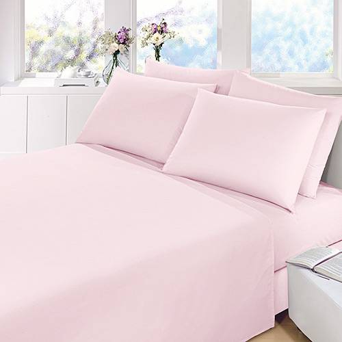 Assistência Técnica, SAC e Garantia do produto Jogo de Cama Queen Prata 150 Fios Liso Rosa - Santista