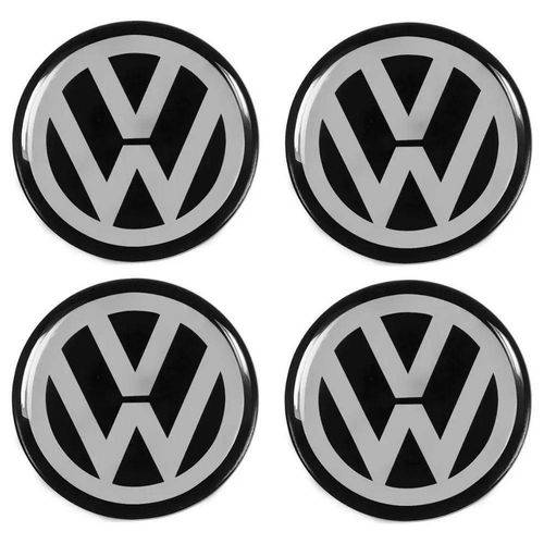 Assistência Técnica, SAC e Garantia do produto Jogo de Emblemas Resinados 48mm Volkswagen VW para Calotas Rodas- Botom 4 Peças