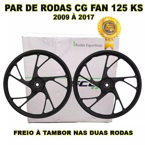 Assistência Técnica, SAC e Garantia do produto Jogo Rodas Liga Leve Cg Fan Titan 125 Ks Alumínio 5 Pontas