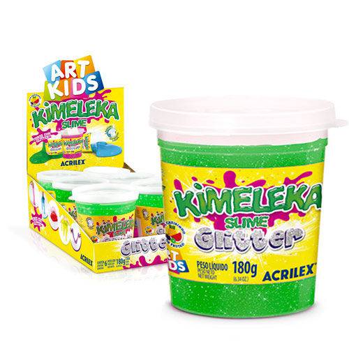 Assistência Técnica, SAC e Garantia do produto Kimeleka Slime Acrilex com Glitter Verde Caixa com 6