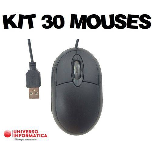 Assistência Técnica, SAC e Garantia do produto Kit 30 Mouses Óptico Standart USB P/ Notebook e Pc Windows Preto