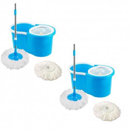 Assistência Técnica, SAC e Garantia do produto Kit 02 Spin Mop 360 Balde com Esfregão 4 Estopas Tornado