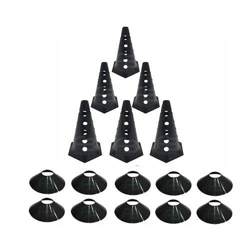 Assistência Técnica, SAC e Garantia do produto Kit 10 Cones Furado Demarcatório + 10 Pratos Agilidade Black