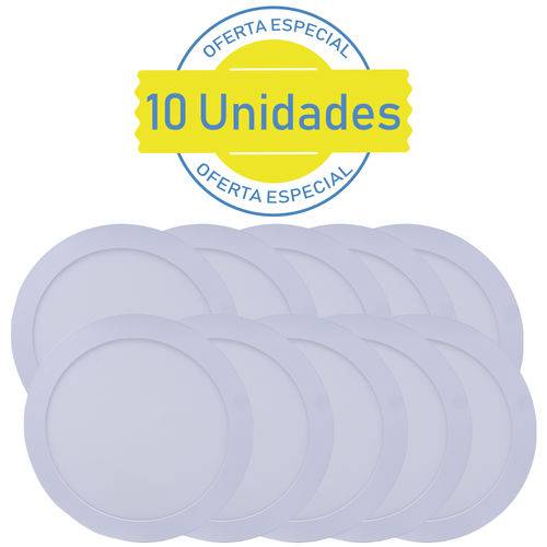 Assistência Técnica, SAC e Garantia do produto Kit 10 Paineis Plafon Embutir 25w Led Bivolt Branco Frio Redondo