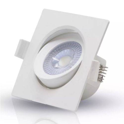 Assistência Técnica, SAC e Garantia do produto Kit 10 Spot Quadrado LED 5W - 3000K Branco Quente - Direcionável para Teto Sanca e Gesso