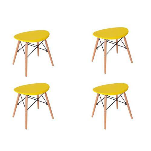 Assistência Técnica, SAC e Garantia do produto Kit 4 Banquinhos Puff Design Charles Eames Eiffel Amarelo