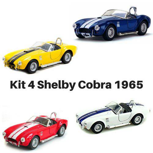 Assistência Técnica, SAC e Garantia do produto Kit 4 Carrinho de Coleção Antigo Shelby Cobra 427 S/c Vintage Ferro