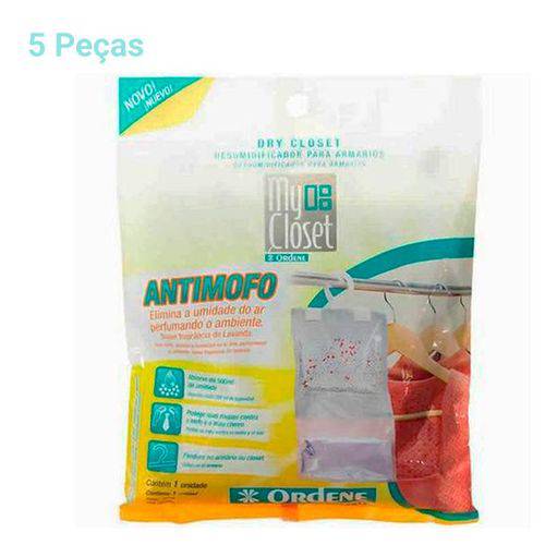 Assistência Técnica, SAC e Garantia do produto Kit 5 Desumidificador Anti Mofo Suave Fragrância para Armários Guarda Roupa Closet Ordene