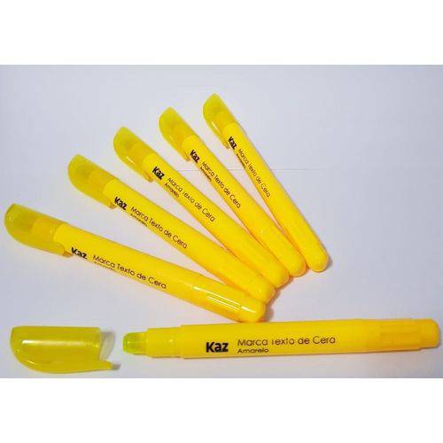 Assistência Técnica, SAC e Garantia do produto Kit 6 Pincel Marca Texto Gel Cera Amarela Fluorescente Kaz