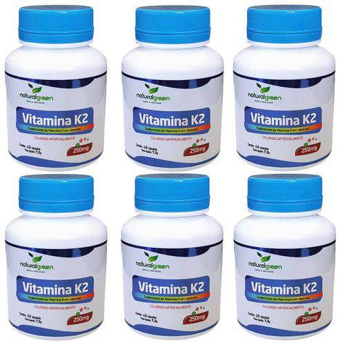 Assistência Técnica, SAC e Garantia do produto Kit 6 Unidades Vitamina K2 60 Cápsulas 250 Mg Natural Green