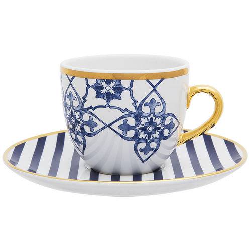Assistência Técnica, SAC e Garantia do produto Kit 6 Xícaras para Chá com Pires Lusinata Porcelana EM21-4988 - Oxford