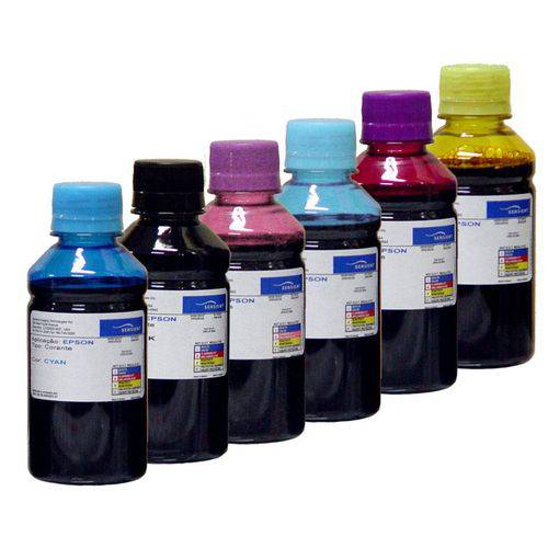 Assistência Técnica, SAC e Garantia do produto Kit 6x500ml Tinta Sensient Corante L800 | L805 | L810 | L1800 | T50 | 1430w