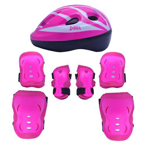 Assistência Técnica, SAC e Garantia do produto Kit Acessórios de Proteção Rosa para Patins Roller Skate