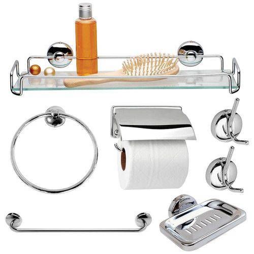 Assistência Técnica, SAC e Garantia do produto Kit Acessorios para Banheiro Super 7pçs 002732 Jackwal