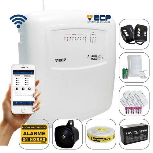 Assistência Técnica, SAC e Garantia do produto Kit Alarme Residencial Casa Wifi ECP Sem Fio com Bateria