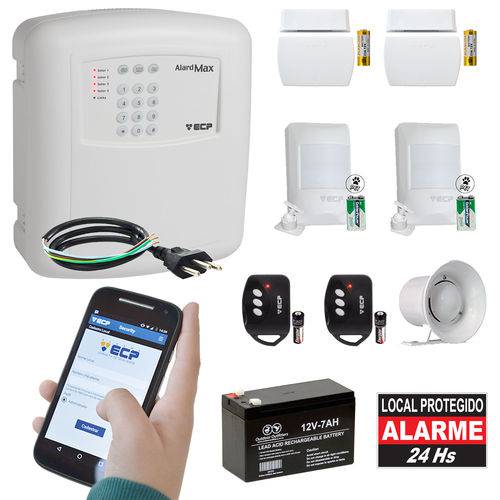 Assistência Técnica, SAC e Garantia do produto Kit Alarme Residencial Gsm Ecp Chip Sem Fio 4 Sensores Alard Max 4