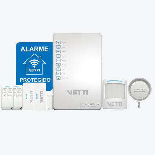 Assistência Técnica, SAC e Garantia do produto Kit Alarme Sem Fio - Smart Alarm Kit Vetti com Discador de Linha Fixa