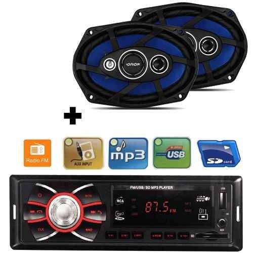 Assistência Técnica, SAC e Garantia do produto Kit Auto Falante 6x9 110w + Toca Radio Carro Mp3 Player Usb