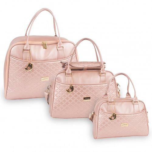 Assistência Técnica, SAC e Garantia do produto Kit Bolsas Maternidade Memphis Rosa Chá - Just Baby