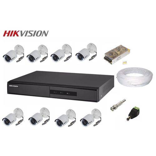 Assistência Técnica, SAC e Garantia do produto Kit Câmeras Hikvision + 08 Câmeras Infra Hd 720p + Acessórios