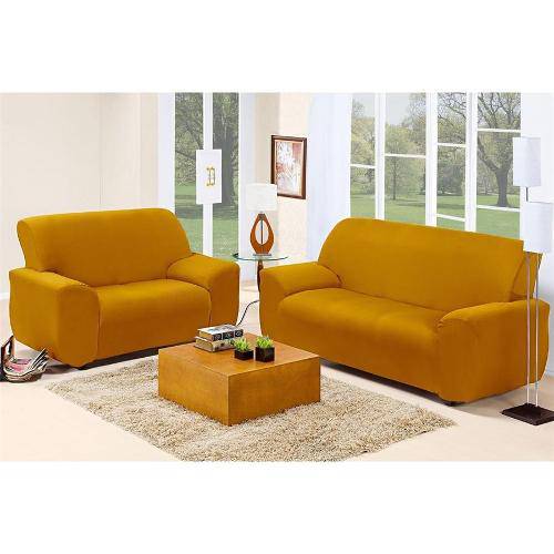 Assistência Técnica, SAC e Garantia do produto Kit Capa de Sofa 2 e 3 Lug Mostarda New City