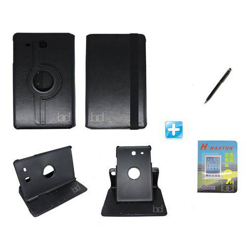 Assistência Técnica, SAC e Garantia do produto Kit Capa Galaxy Tab e T560/T561 Giratória 360 - BD NET + Pel de Vidro + CAN Touch (Preto)