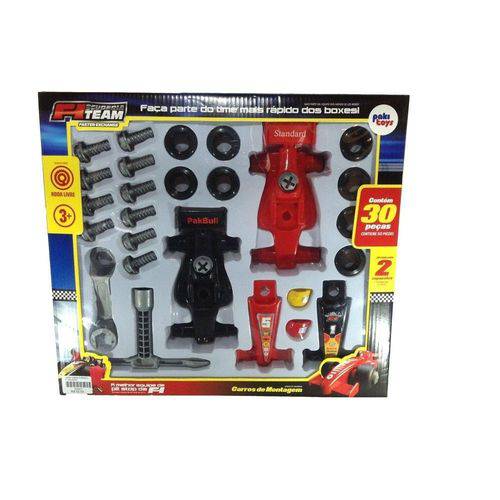 Assistência Técnica, SAC e Garantia do produto Kit 2 Carrinho F1 Scuderia Team 30 Peças Paki Toys