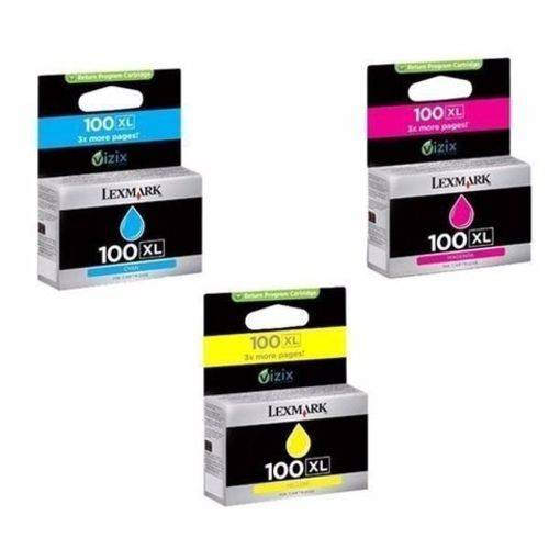 Assistência Técnica, SAC e Garantia do produto Kit Cartuchos Coloridos Lexmark 100 Xl 100% Original 10,6 Ml