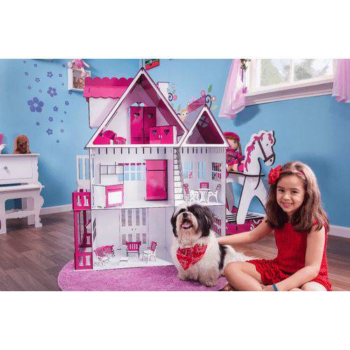 Assistência Técnica, SAC e Garantia do produto Kit Casa de Bonecas com Moveis Escala Barbie Emily Estilo Sonhos S+S - Darama