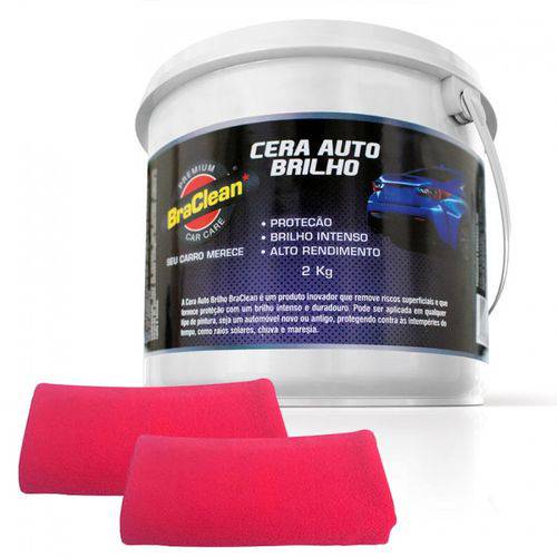 Assistência Técnica, SAC e Garantia do produto Kit Cera de Carnaúba Cristalizadora Auto 2kg - Braclean