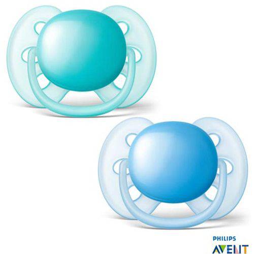 Assistência Técnica, SAC e Garantia do produto Kit 2 Chupetas Avent Ultra Soft Tam. 1 0-6 Meses Azul e Verde - SCF212/20