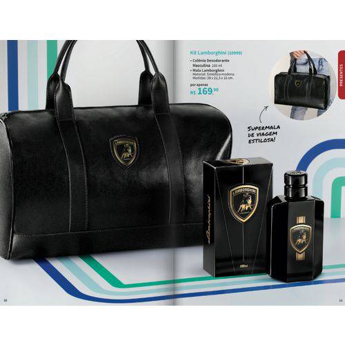 Assistência Técnica, SAC e Garantia do produto Kit Colônia/Perfume Lamborghini 100ml + Mala