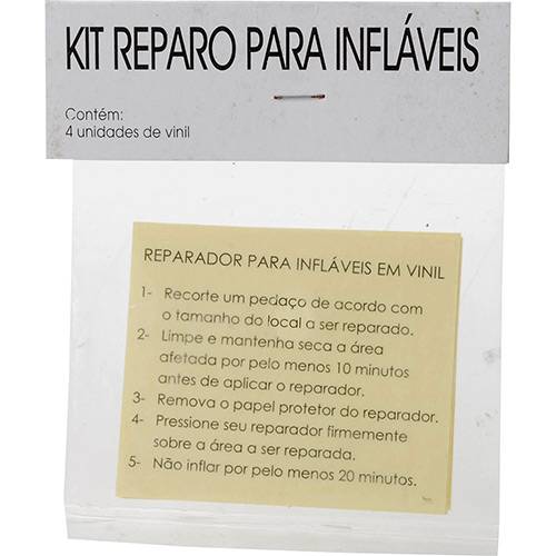 Assistência Técnica, SAC e Garantia do produto Kit com 4 Pads de Reparo em Vinil