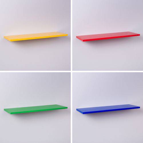Assistência Técnica, SAC e Garantia do produto Kit com 4 Prateleiras Coloridas 40 X 20cm - Amarelo, Vermelho, Azul e Verde