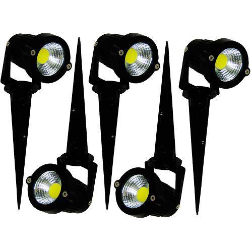 Assistência Técnica, SAC e Garantia do produto Kit com 5 Peças - Luminária Led Espeto de Jardim Cob 5w - Verde - Cob5wve