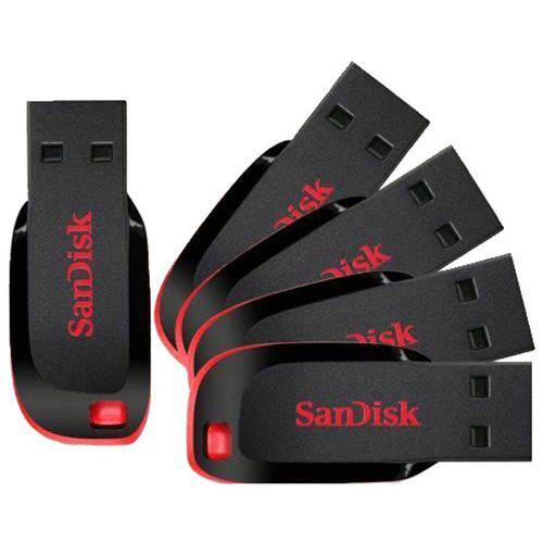 Assistência Técnica, SAC e Garantia do produto Kit com 5 Pen Drive 16gb Sandisk Cruzer Blade Original